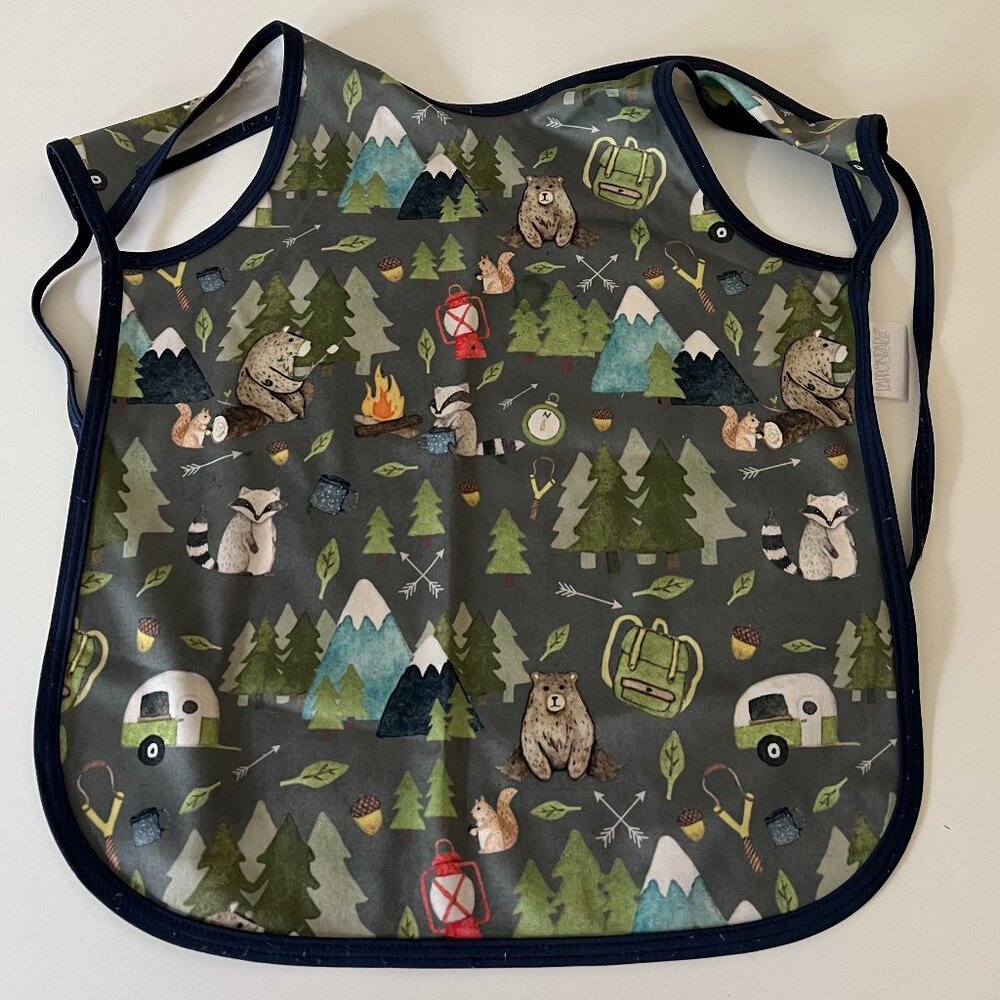 Woodsy Apron | Bapron | Baby/Toddler Apron for Eating | Waterproof Fabric